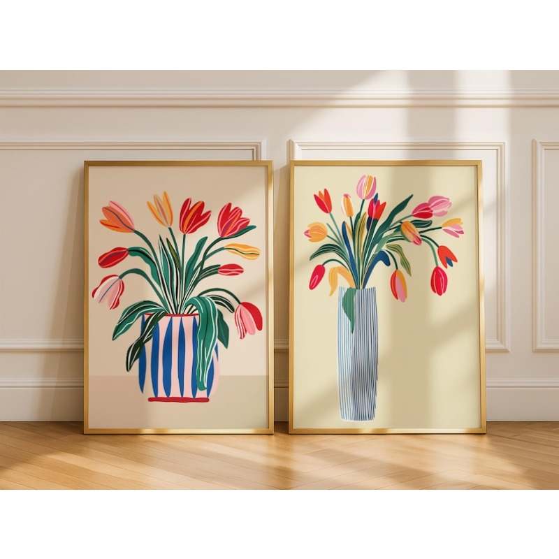 2 tableaux sur toile de fleurs - Florist Supply Vases avis et prix